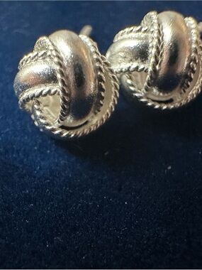 Sterling Silver Knot Stud Earrings
